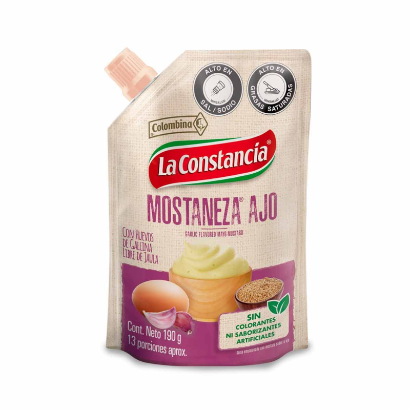 Mostaneza La Constancia Ajo 190 Gr