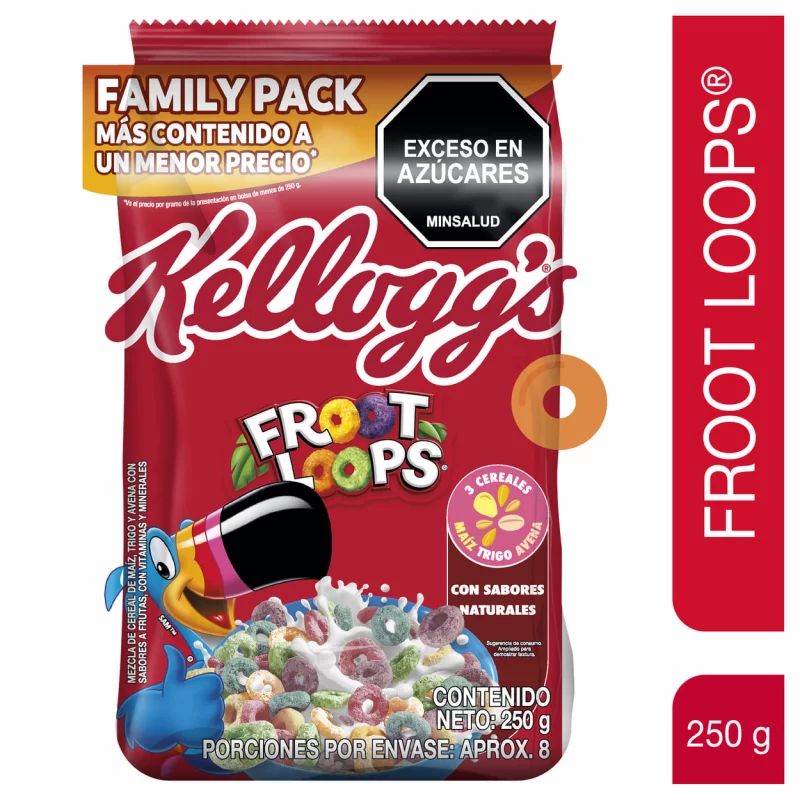 Cereal Froot Loops Bolsa Kellogsx250g