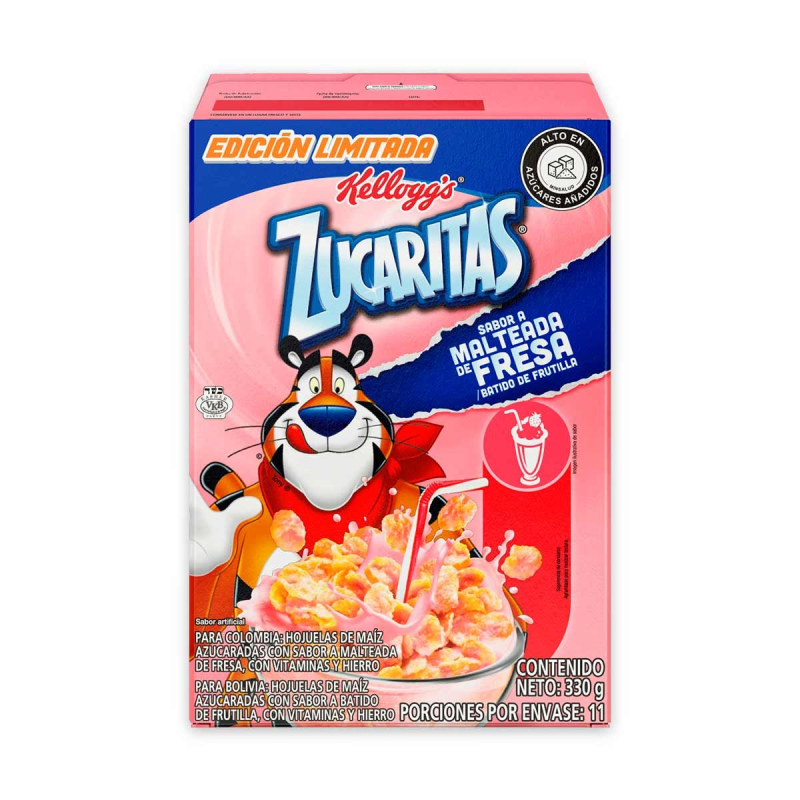 Cereal Kelloggs Zucaritas Malteada Fresa 330 Gr