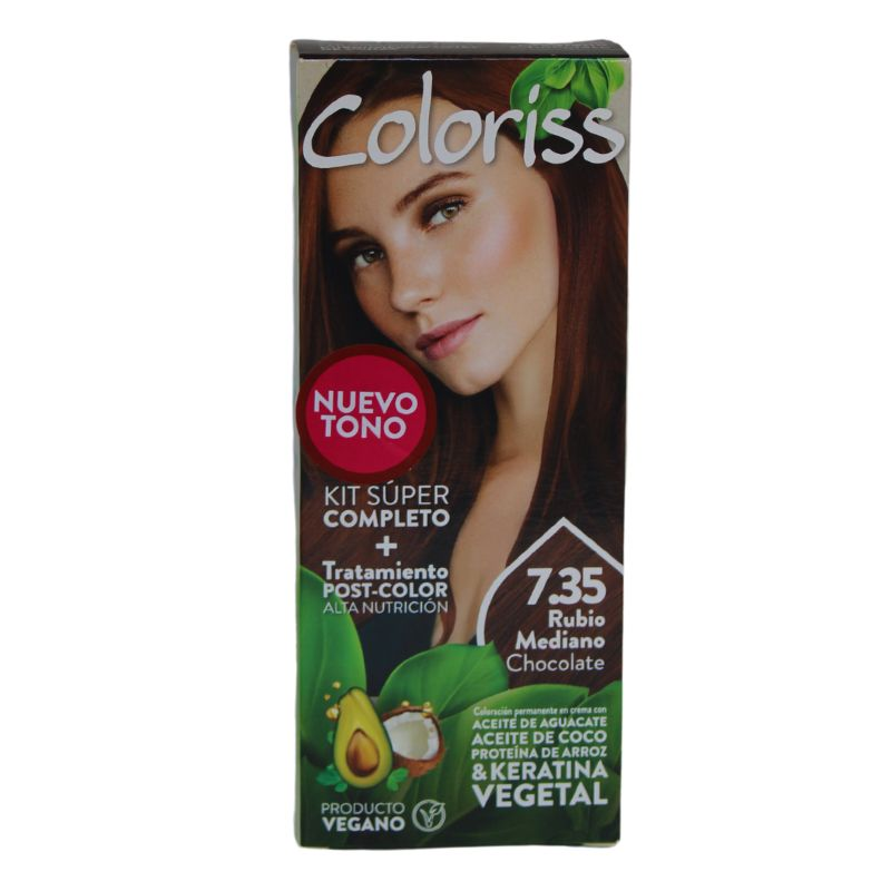Tinte Coloriss 7.35 Rubio Mediano Chocolate 50 Gr 50