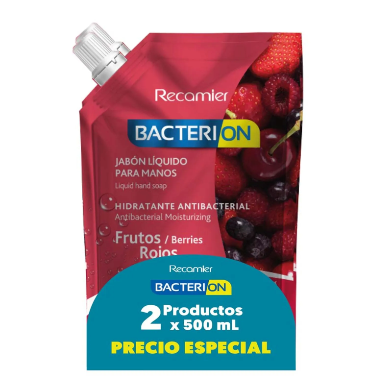 Jabon Liquido Bacterion Frutos Rojoss 500ml