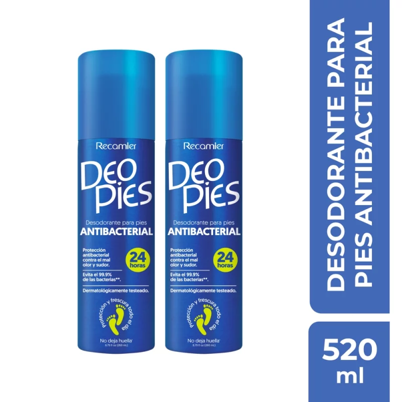 Desodorante Deopies X 260ml X 2unidad Antibacterial