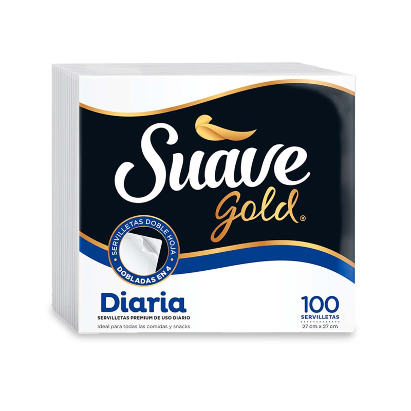 Servilleta Suave Suave Gold Diaria 2p 100 Und