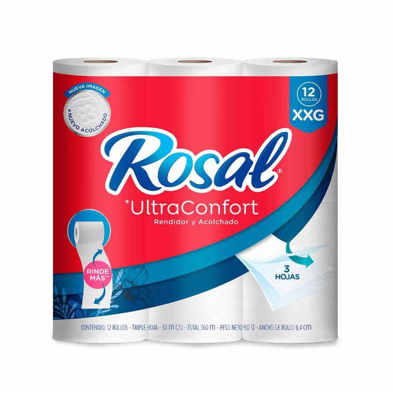 Papel Higienico Rosal Xxg 12 Rollos
