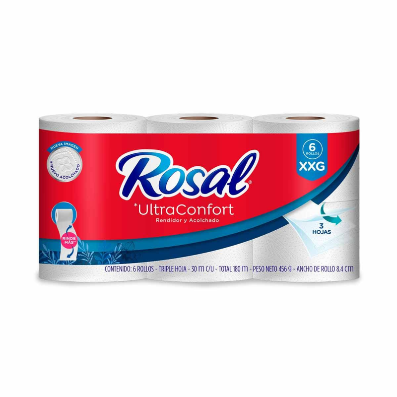 Papel Higienico Rosal Xxg 6 Rollos