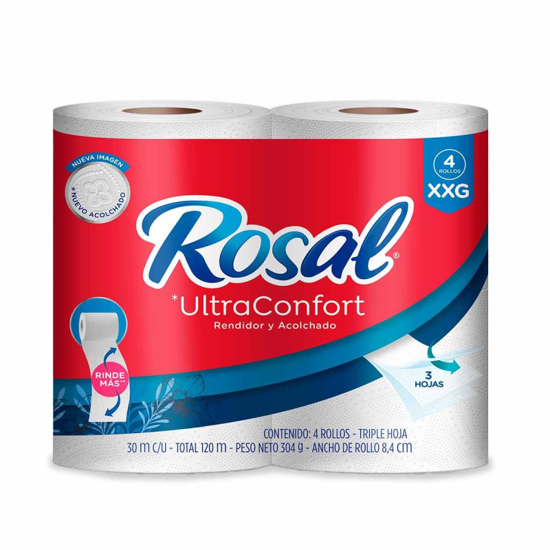 Papel Higienico Rosal Xxg 4 Rollos