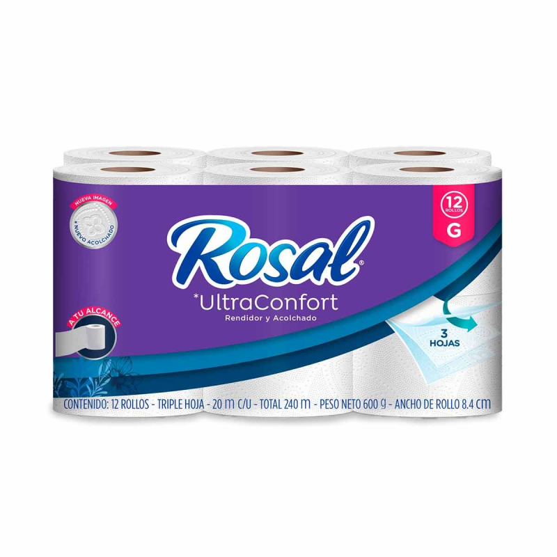 Papel Higienico Rosal G 12 Rollos