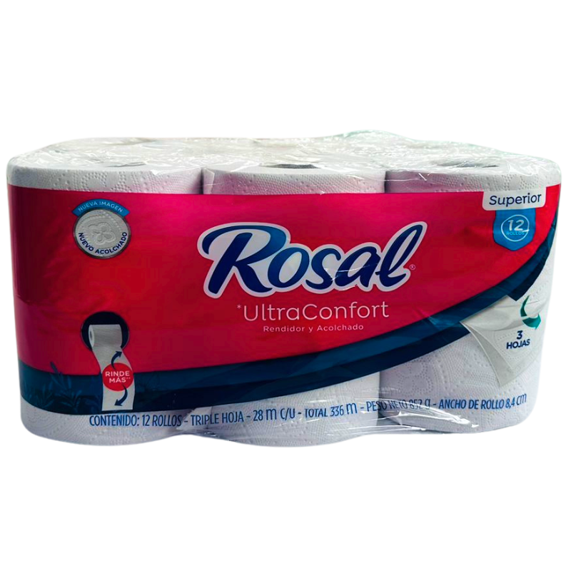 Papel Higienico Rosal Ultraconfort 12 Rollos