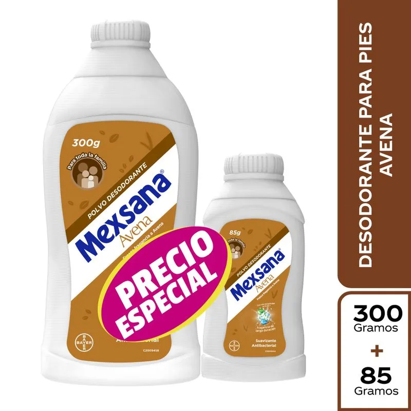 Talco Mexsana Avena P.e Bayerx300g+85g