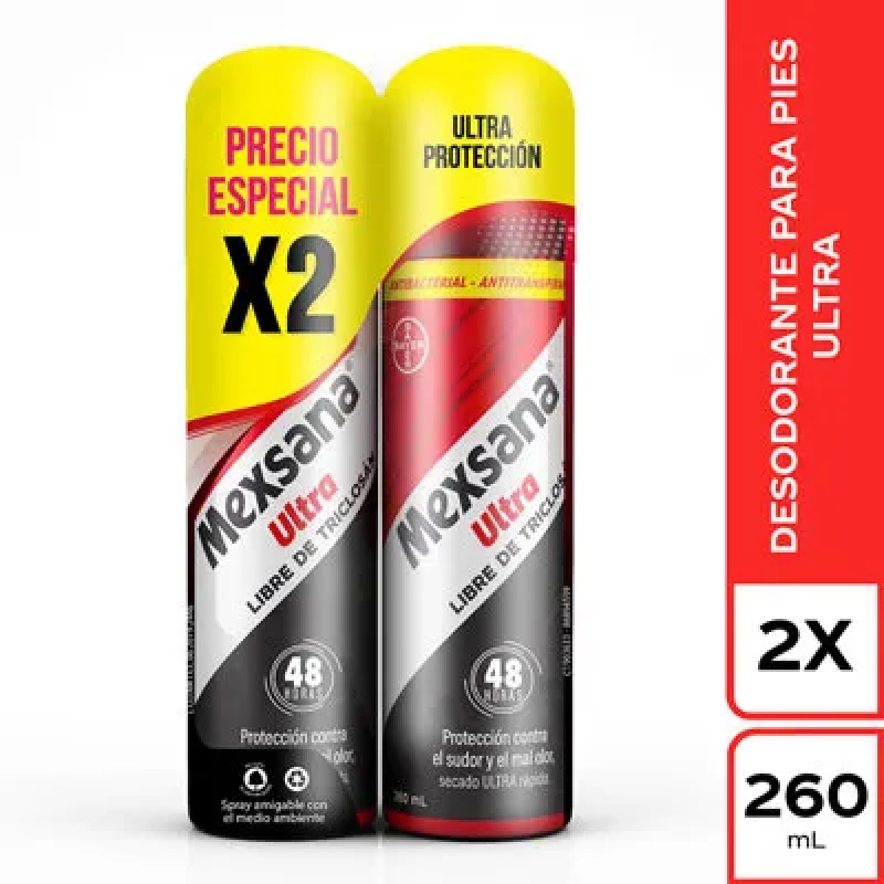 Talco Spray Mexsana 2x260ml+50ml Bayerx8