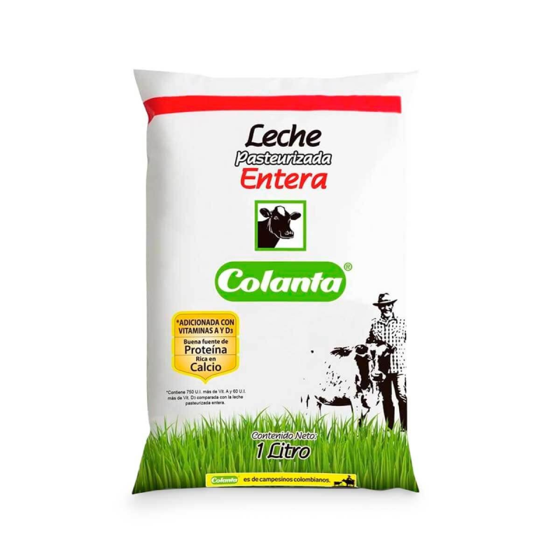 Leche Colanta Entera Bolsa 1100