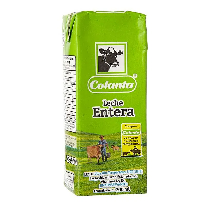 Leche Colanta Entera Cajita 200