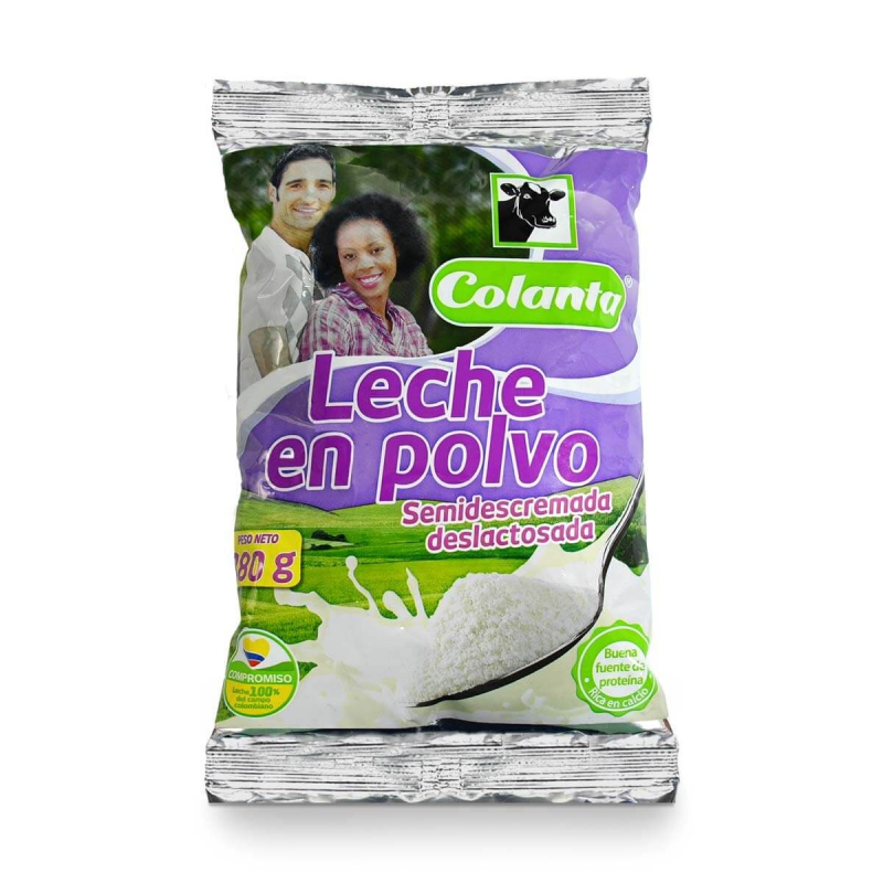 Leche En Polvo Colanta Deslactosada Semidescremada 380
