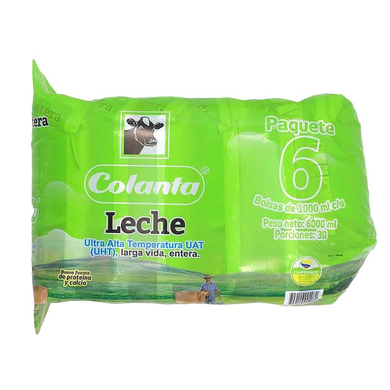 Leche Colanta Entera 1000 X 6 Und