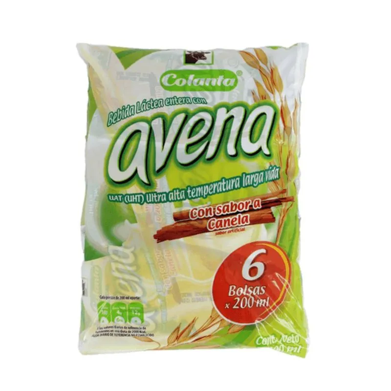 Avena Colanta Canela 6 Und 200 Ml X 6 Und