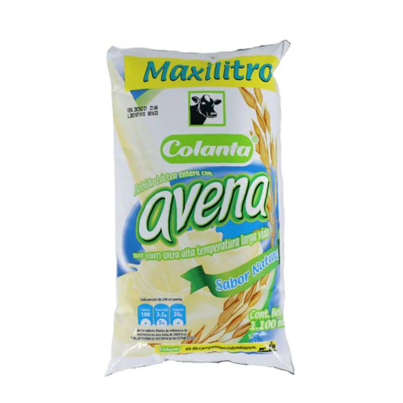 Avena Colanta Natural Bolsa 1100 Ml