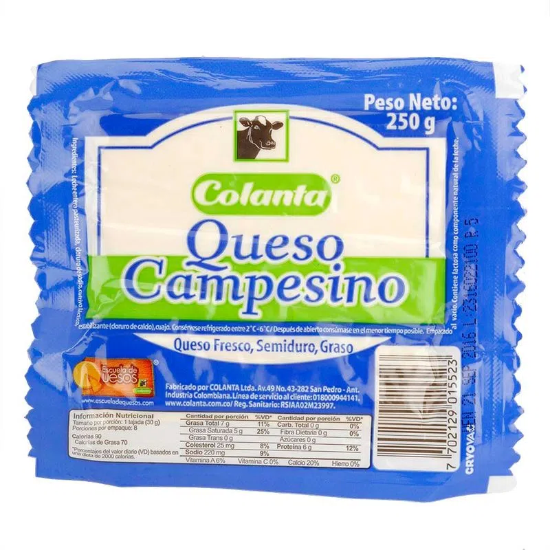 Queso Colanta Campesino 250 Gr