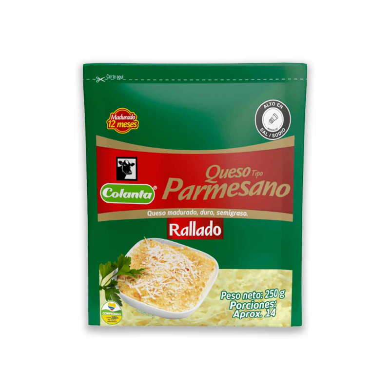 Queso Colanta Parmesano Rallado 250 Gr