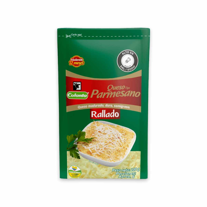 Queso Colanta Parmesano Rallado 100 Gr