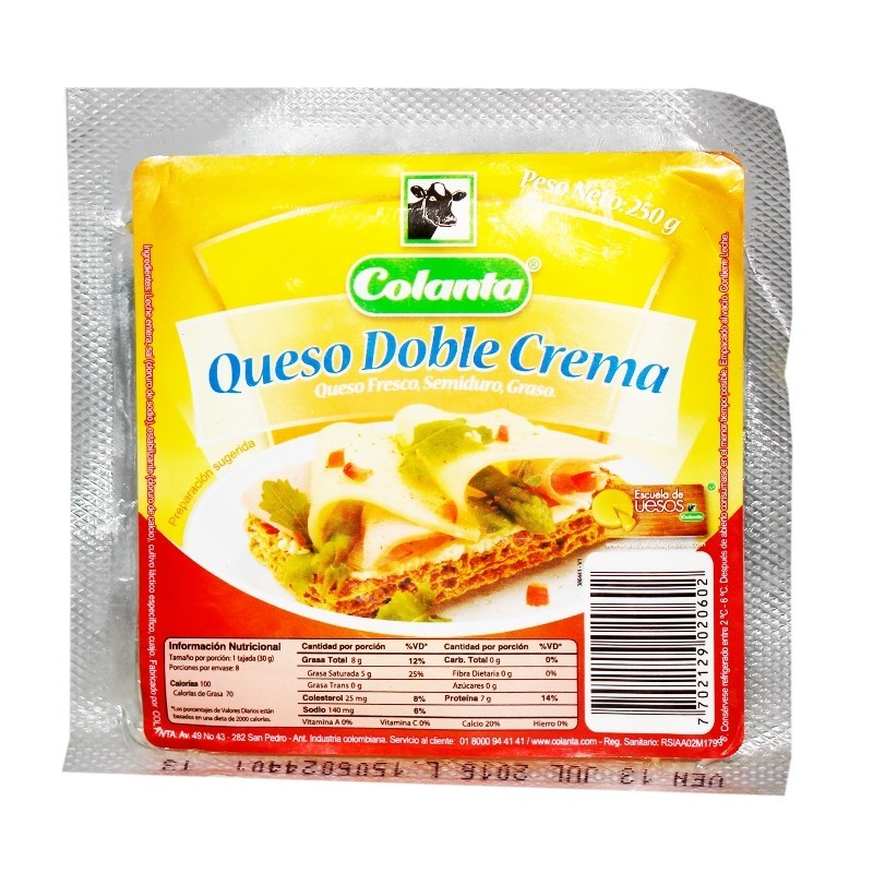 Queso Colanta Doble Crema 250 Gr