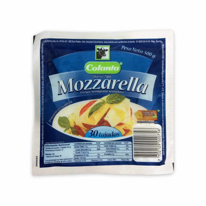 Queso Colanta Mozzarella 500 Gr