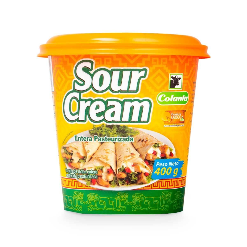 Crema Agria Colanta Entera Pasteurizada 400 Gr