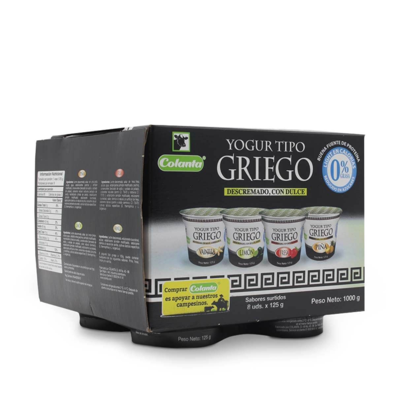 Yogurt Colanta Griego 8 Und 125 Ml
