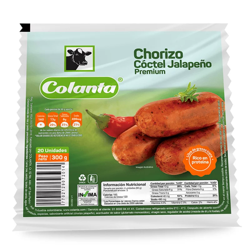 Chorizo Montefrio Coctel Jalapeno 300 Gr
