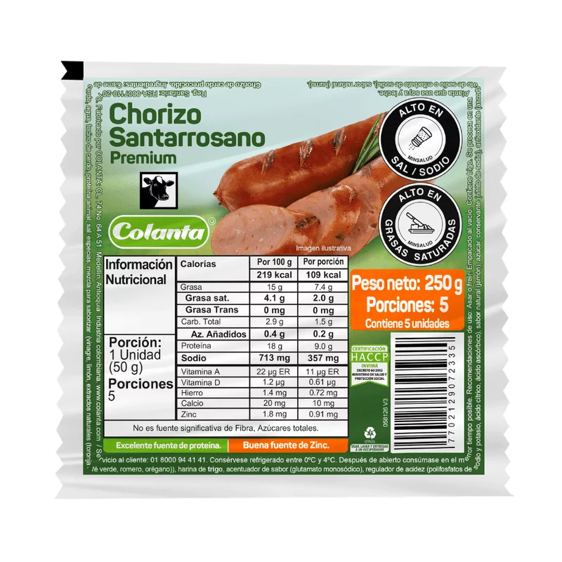 Chorizo Colantax250g Starrosano