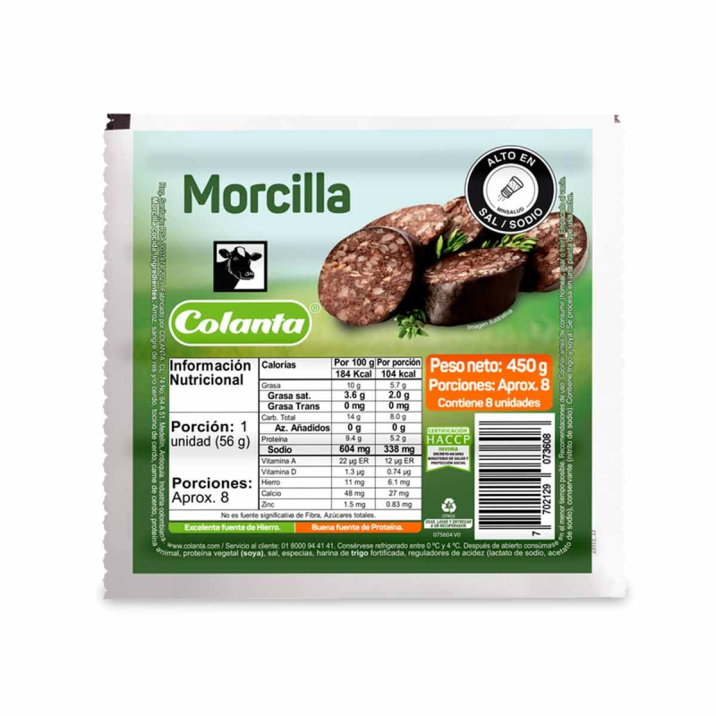 Morcilla Colanta 450 Gr