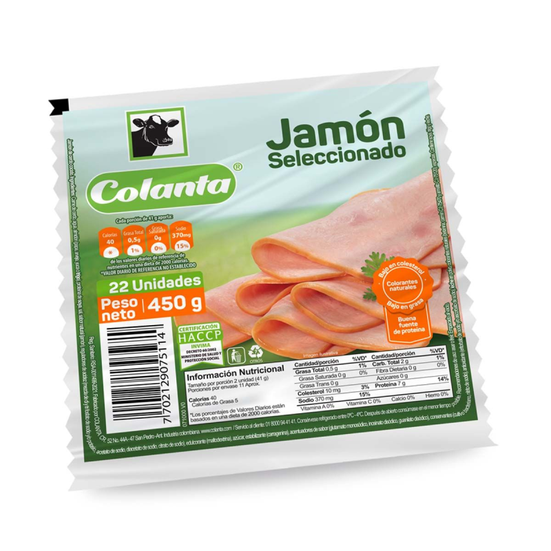 Jamon Colanta Seleccionado 450 Gr