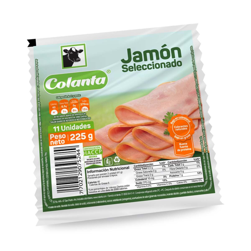 Jamon Colanta Seleccionado 225 Gr