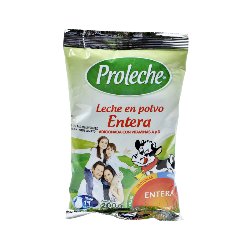 Leche En Polvo En Polvo Proleche Entera 200