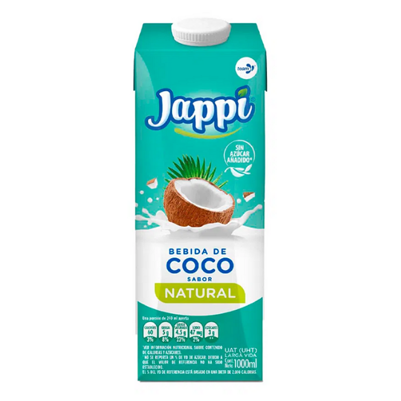 Bebidas Almendras Jappi Coco 1000ml