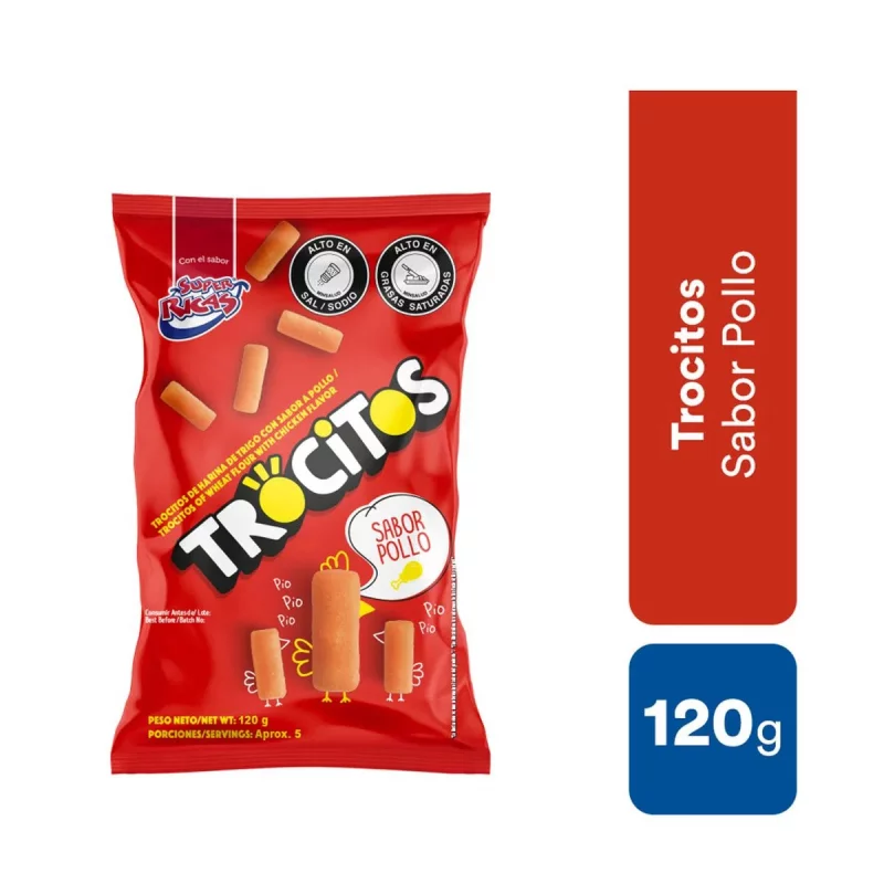 Pasabocas Trocitos Pollox120g