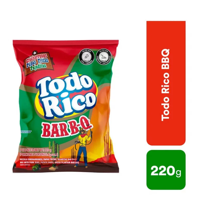 Pasaboca Super Ricas Todorico Bbq 220 Gr