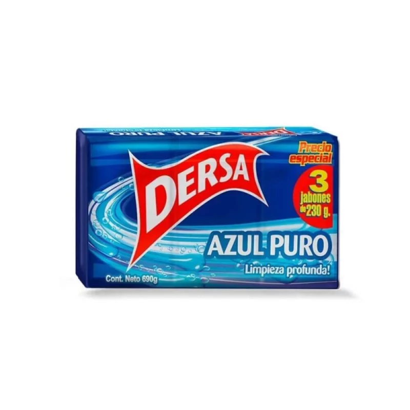 Jabon Barra Dersa Azul Puro Bica 230gx3u