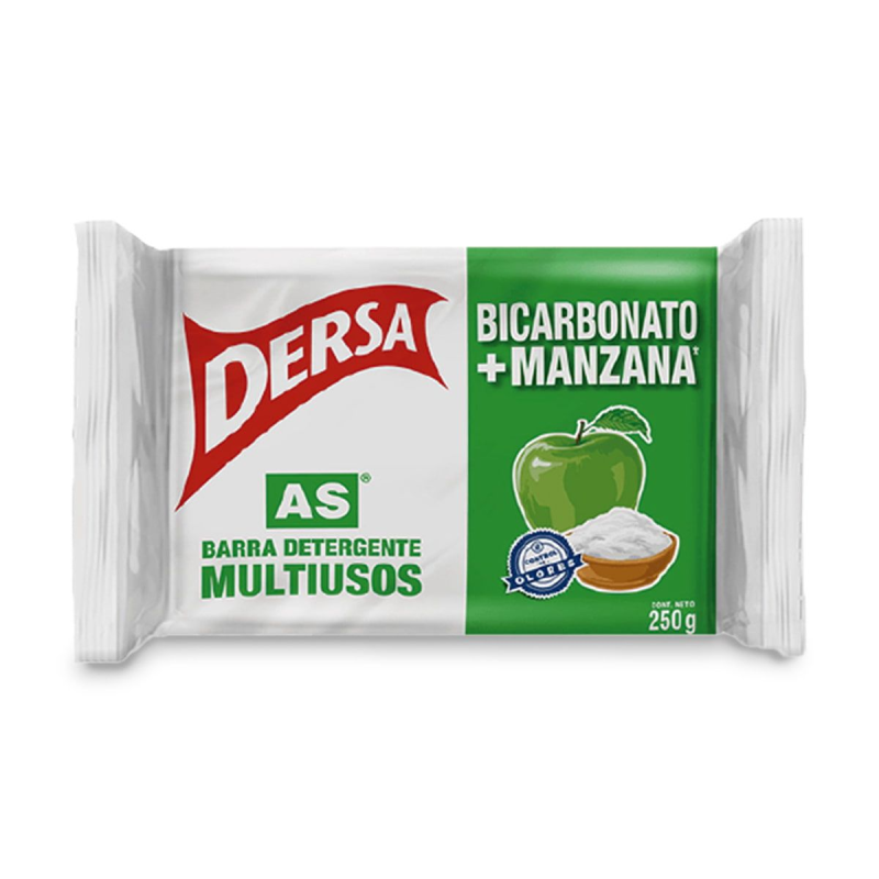 Detergente En Polvo Dersa Bicarbonato Manzana 250 Gr