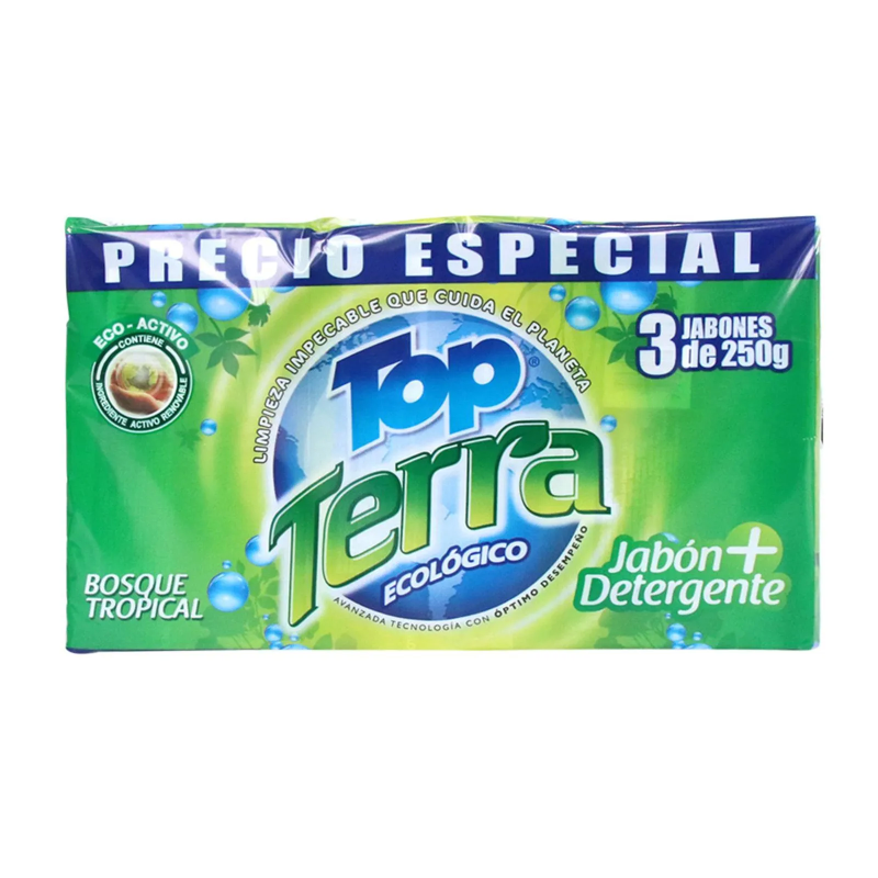 Jabon Top Terra Bosque Tropical 250gx3und
