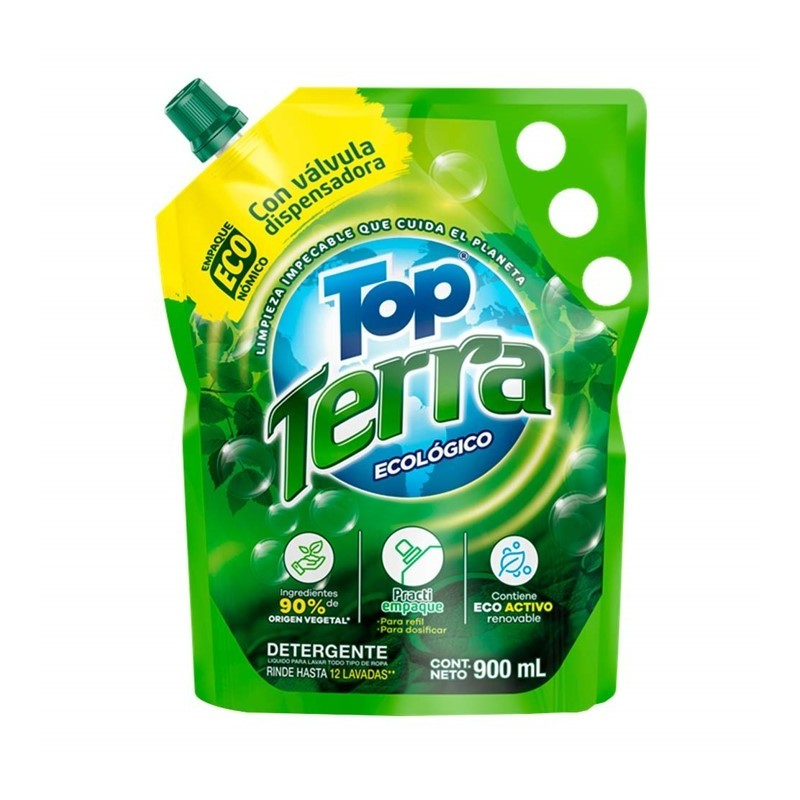 Detergente Liquido Top Terra Doypack 900 Ml