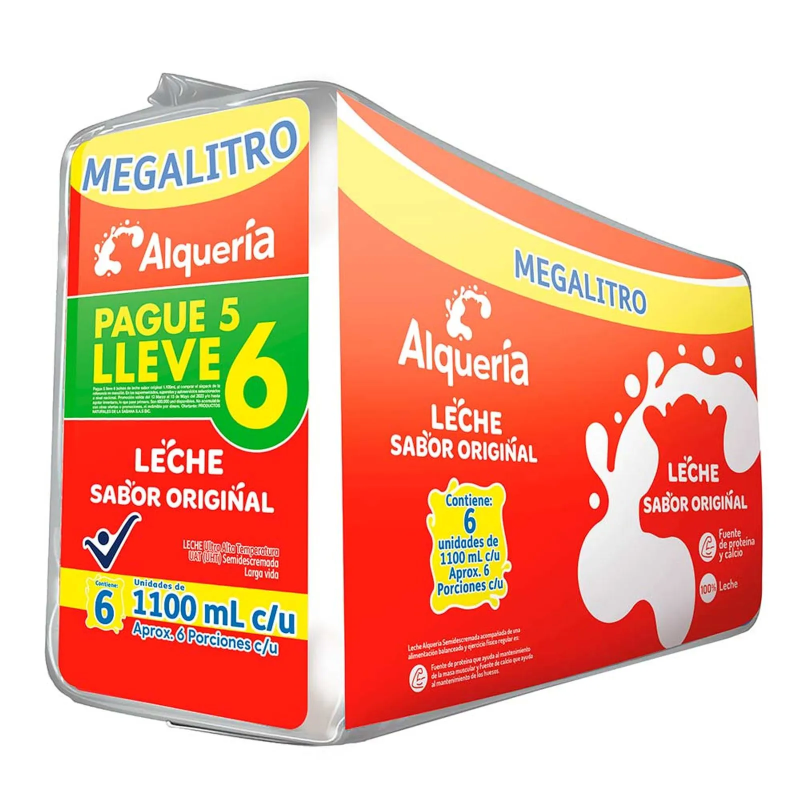 Leche Alqueria Entera 1100mlxp5ll6