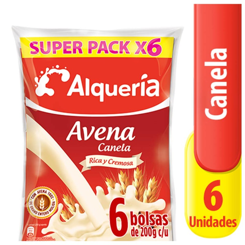 Avena Alqueria Canela 6 Und 200 Ml