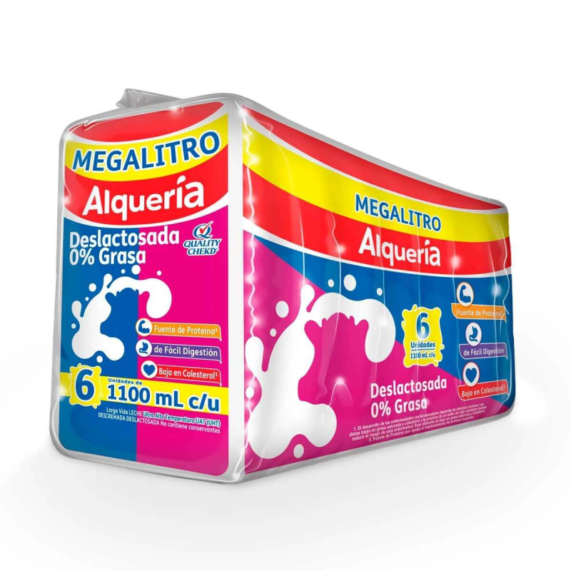 Leche Alqueria Deslactosada 1100 Ml X 6 Und