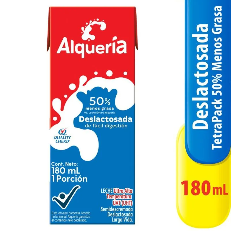 Leche Alqueria Deslactosada Tetra 180 Ml