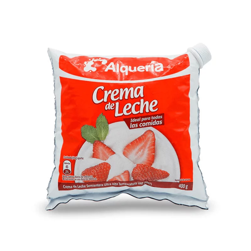 Crema De Leche Alqueria Semientera 400 Gr