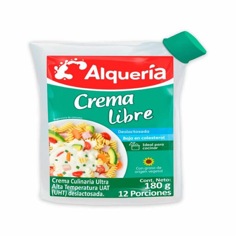 Crema De Leche Alqueria Libre 180 Gr