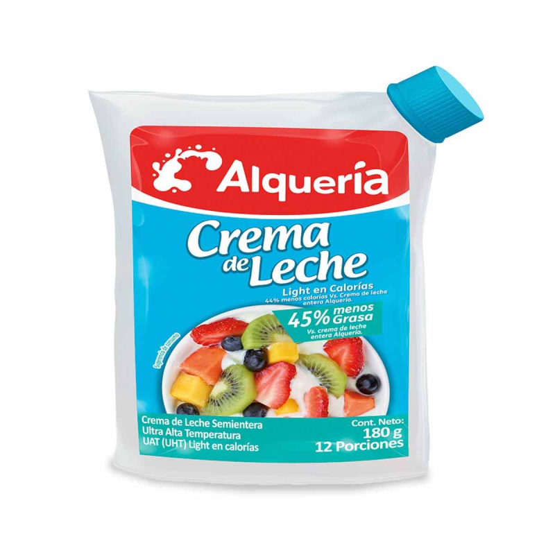 Crema De Leche Alqueria Light 180 Gr