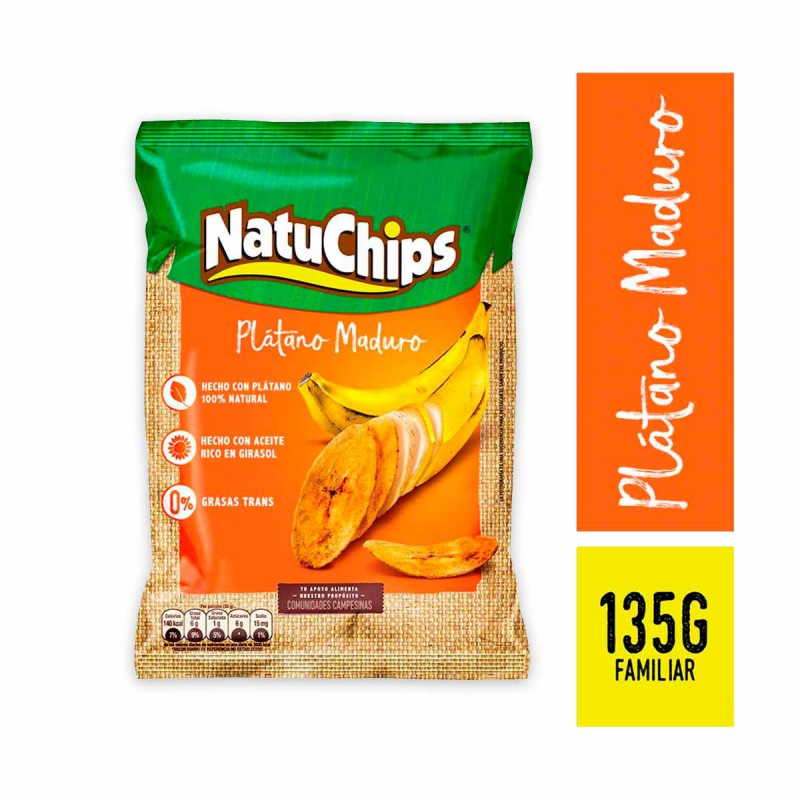 Pasaboca Natuchips Platano Maduro Familiar 135 Gr