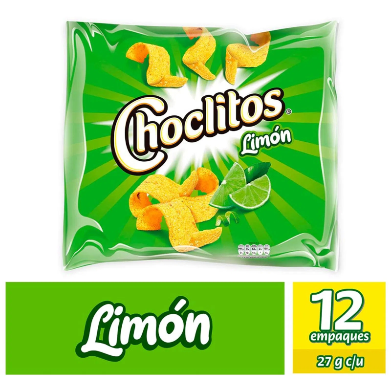 Pasaboca Choclitos Limon 12 Und 27 Gr