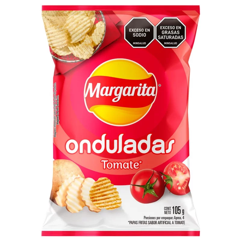 Pasabocas Margarita*105g Ondulada Tomate    